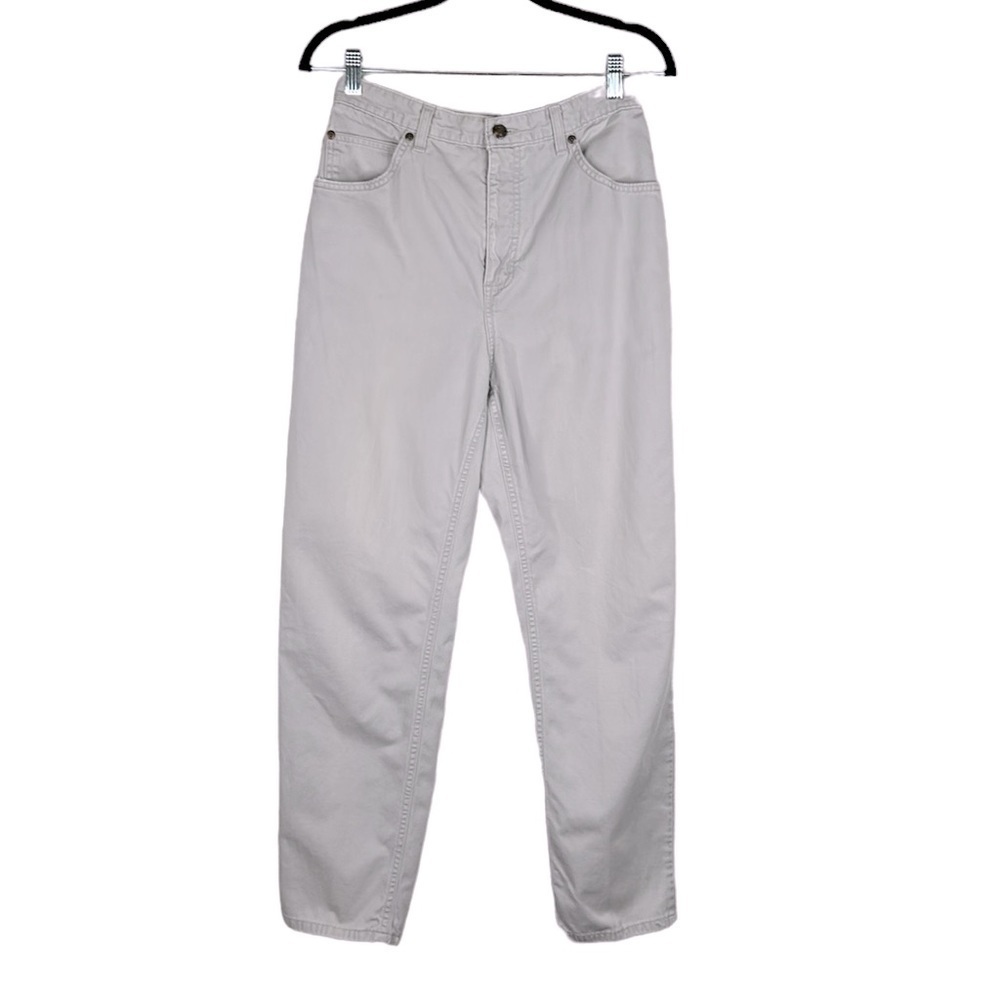 St. John's Bay Khaki Relaxed Fit High Rise Straight Leg Pants Size 10